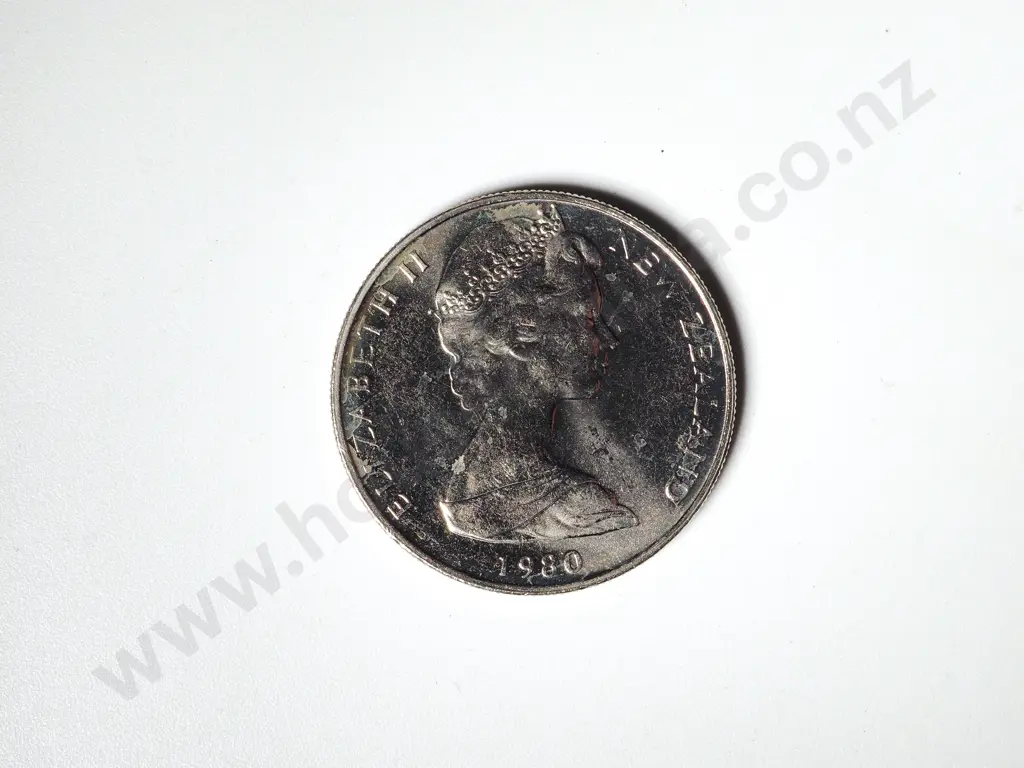 370 X NEW ZEALAND 1980 UNC TEN CENTS COINS Image 1++