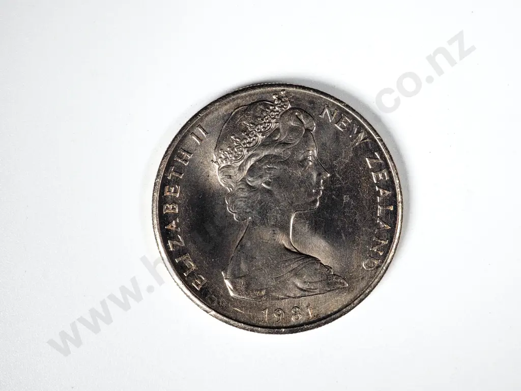 45 X NEW ZEALAND 1981 UNC TWENTY CENTS COINS Image 1++