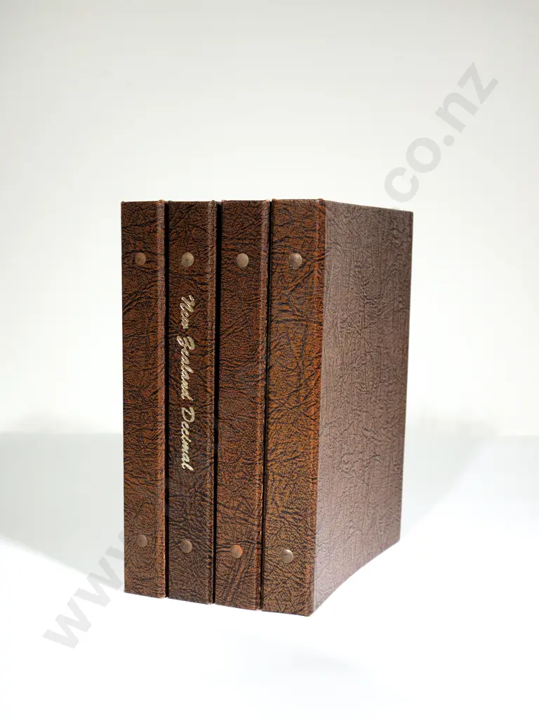 4 X ALBUMS OF NZ DECIMAL COINS 1 CENT TO 10 CENTS 180 COINS Image 1++