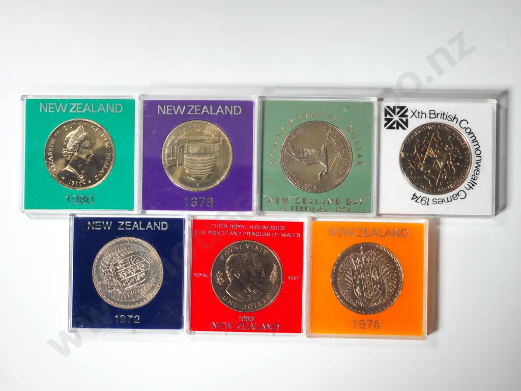 114 X 1970 TO 1988 UNC ONE DOLLAR COINS Image 1++