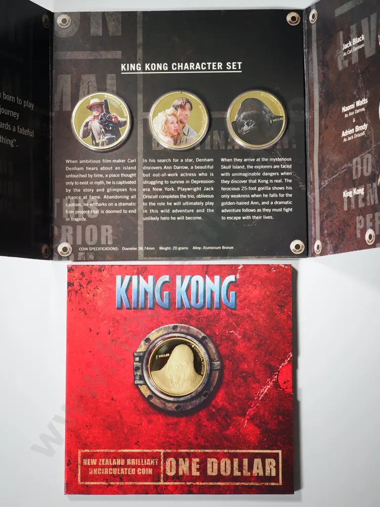 13 X 2005 KING KONG UNC ONE DOLLAR COINS Image 1++