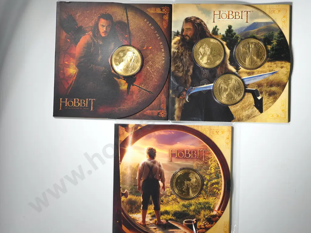 7 X 2012 + 2013 THE HOBBIT UNC ONE DOLLAR COINS Image 1++