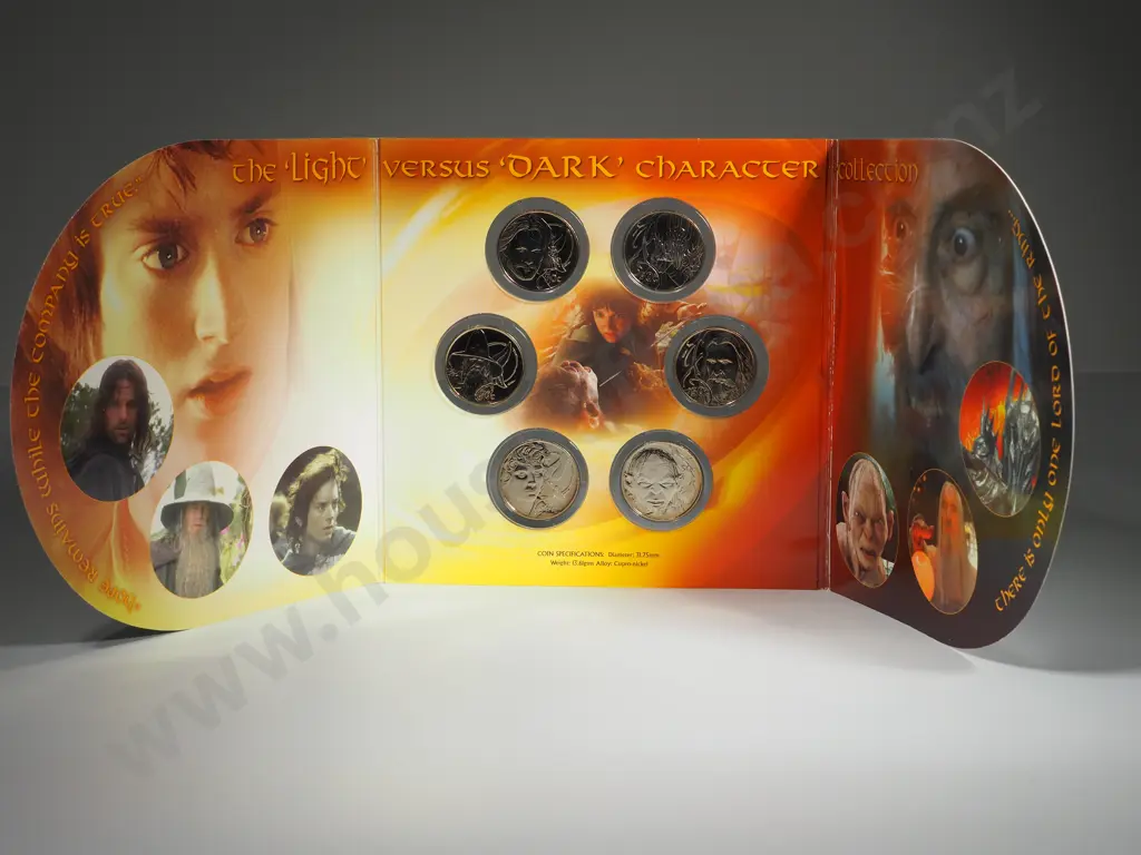 31 X 2003 LORD OF THE RINGS UNC 50 CENTS + ONE DOLLAR COINS Image 1++