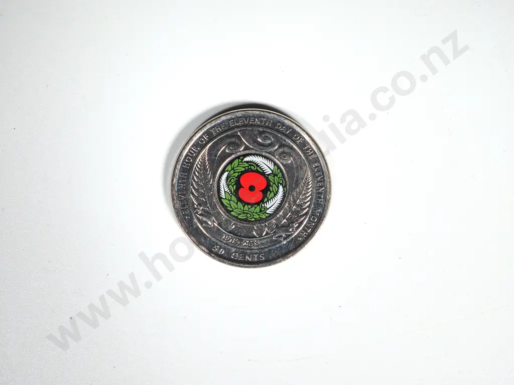 50  X 2018 UNC COLOURISED ARMISTICE 50 CENTS COINS Image 1++