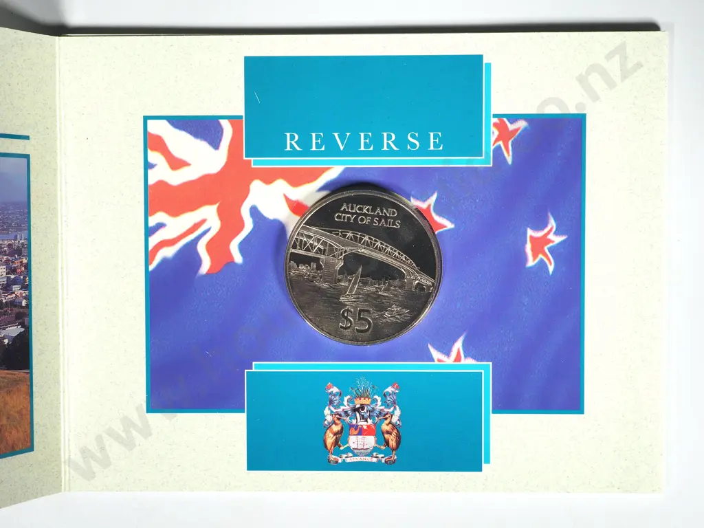 10 x 1996 AUCKLAND UNC FIVE DOLLARS COINS Image 1++