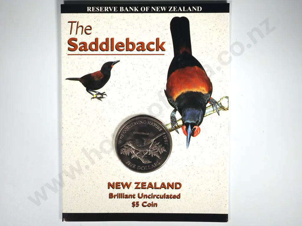 10 x 1997 SADDLEBACK UNC FIVE DOLLARS COINS Image 1++