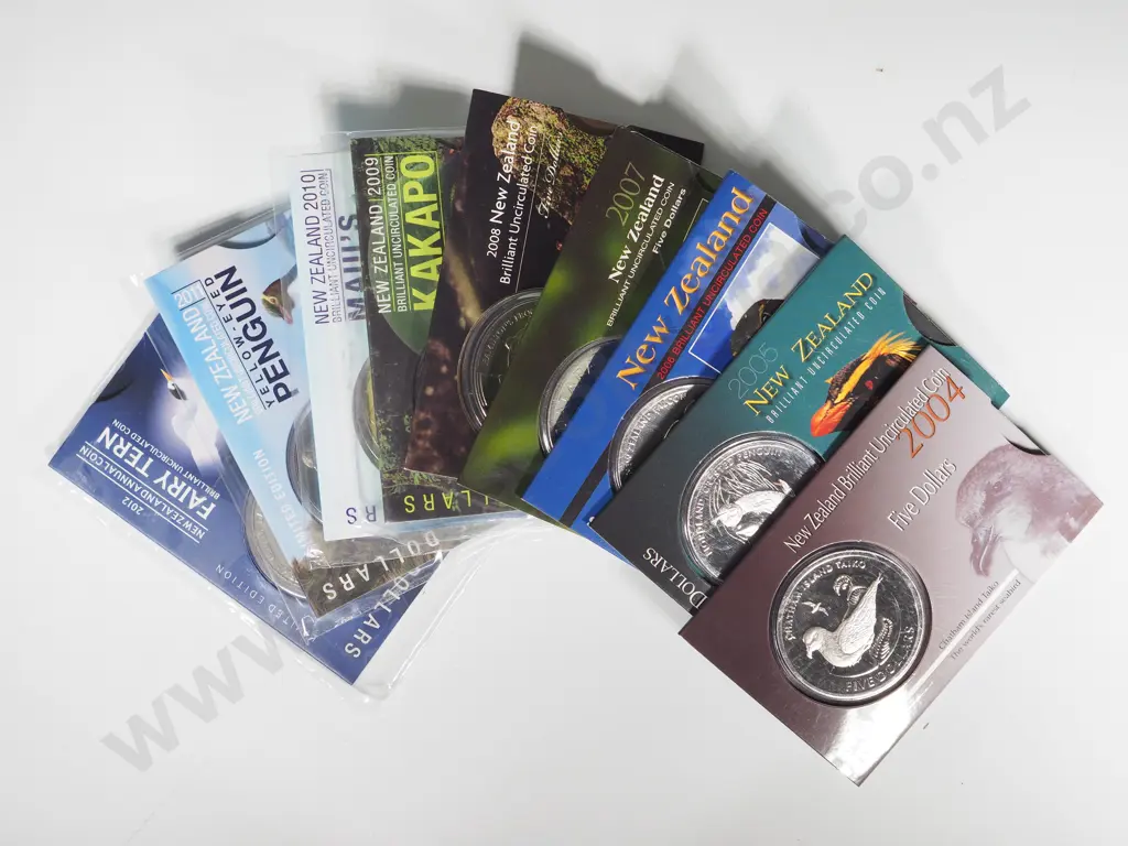 9 X 2004 TO 2012 UNC FIVE DOLLARS COINS Image 1++