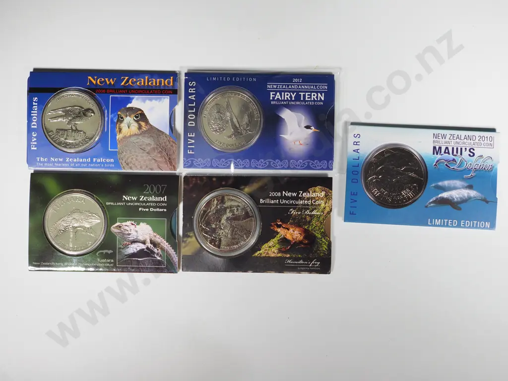 17 X 2006 TO 2012 UNC FIVE DOLLARS COINS Image 1++