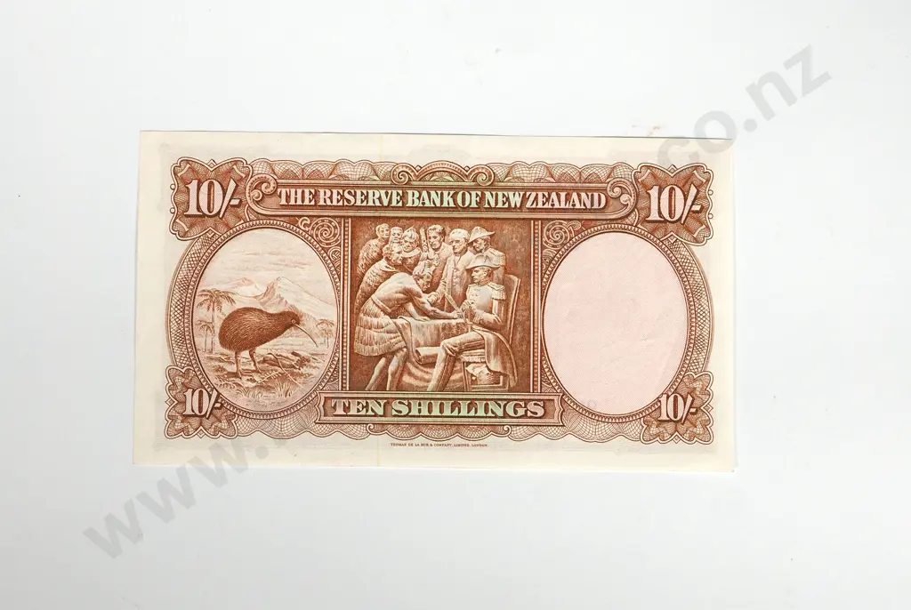RESERVE BANK OF NEW ZEALAND TEN SHILLINGS FLEMING UNC Image 1++