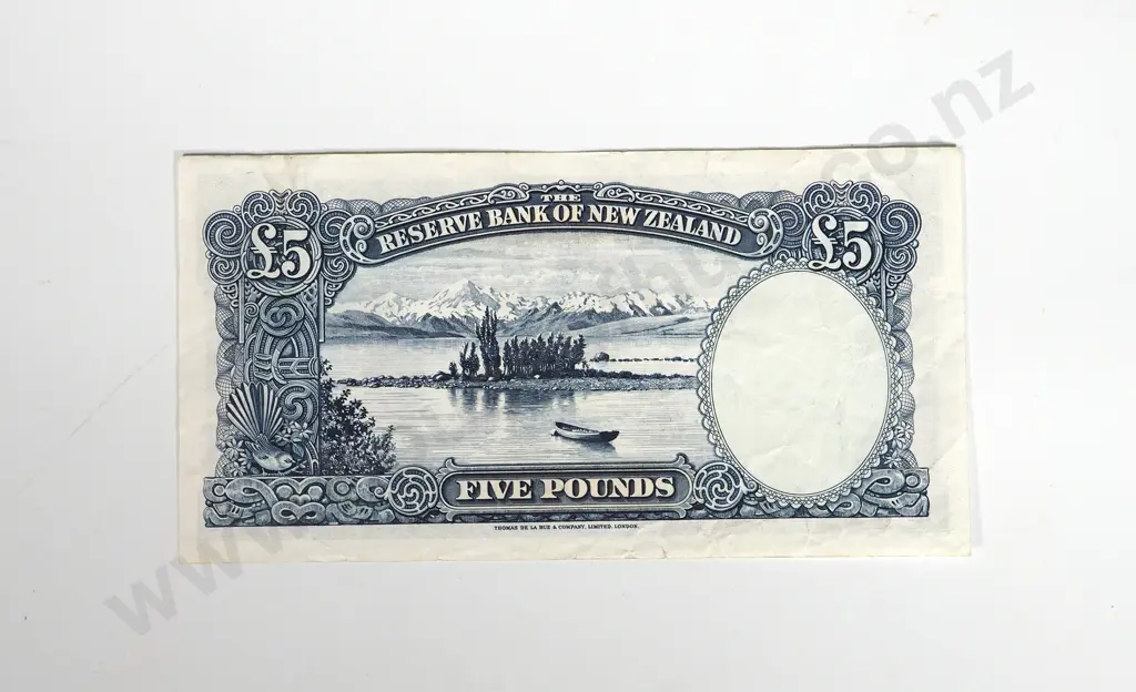 RESERVE BANK OF NEW ZEALAND FIVE POUNDS HANNA VF Image 1++