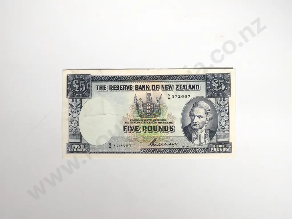 RESERVE BANK OF NEW ZEALAND FIVE POUNDS WILSON Image 1++