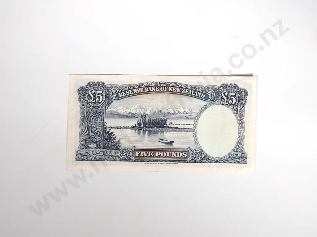 RESERVE BANK OF NEW ZEALAND FIVE POUNDS FLEMING VF Image 1++