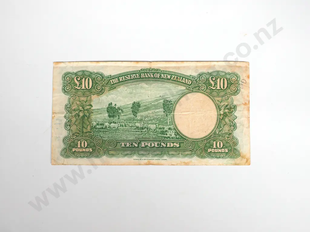 RESERVE BANK OF NEW ZEALAND TEN POUNDS HANNA VG Image 1++