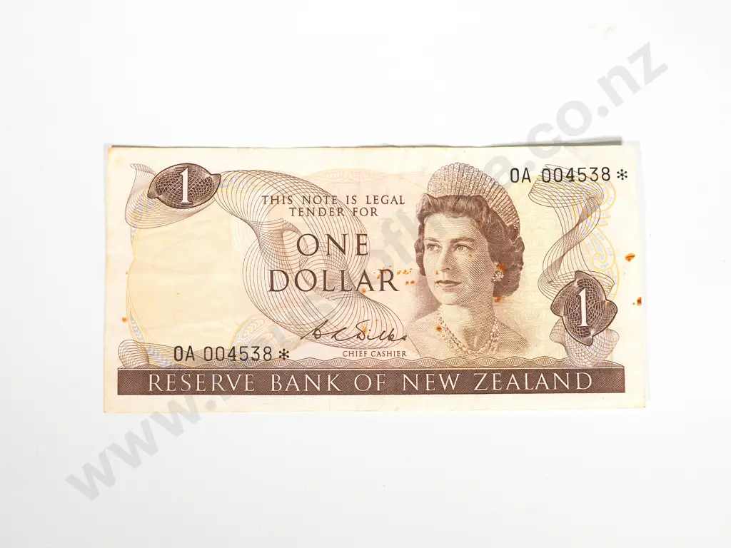 RESERVE BANK OF NEW ZEALAND ONE DOLLAR WILKS STAR VG Image 1++