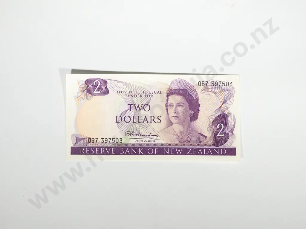 RESERVE BANK OF NEW ZEALAND TWO DOLLARS FLEMING UNC Image 1++