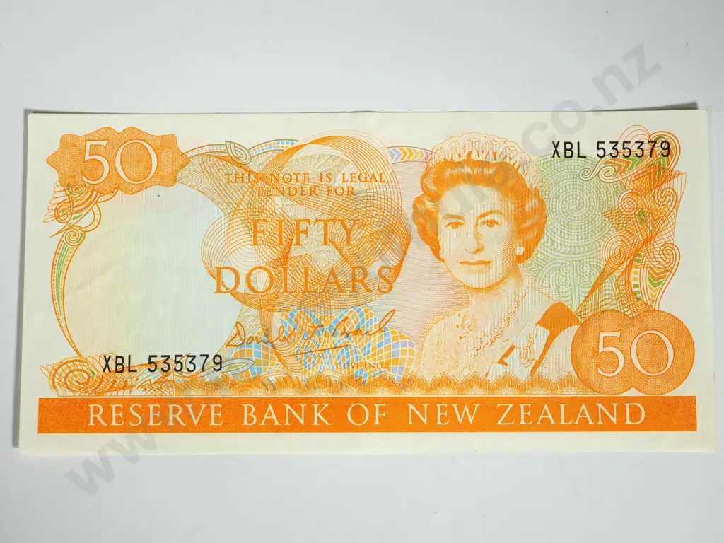 RESERVE BANK OF NEW ZEALAND FIFTY DOLLARS BRASH T 1 A.UNC Image 1++