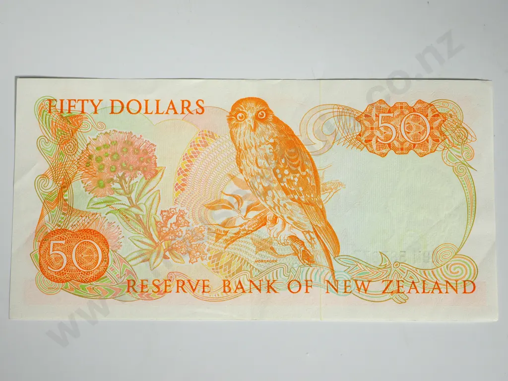 RESERVE BANK OF NEW ZEALAND FIFTY DOLLARS BRASH T 1 A.UNC Image 1++