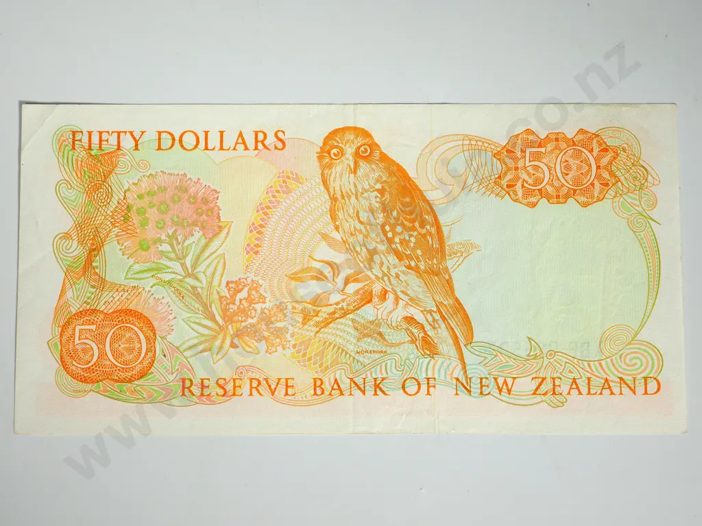 RESERVE BANK OF NEW ZEALAND FIFTY DOLLARS BRASH T 1 A.UNC Image 1++