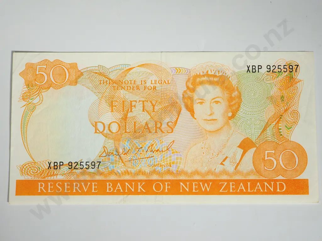 RESERVE BANK OF NEW ZEALAND FIFTY DOLLARS BRASH T 1 A.UNC Image 1++