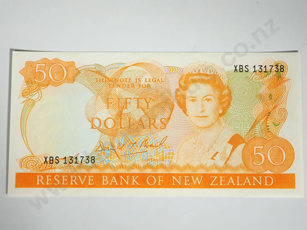 RESERVE BANK OF NEW ZEALAND FIFTY DOLLARS BRASH T 1 UNC Image 1++