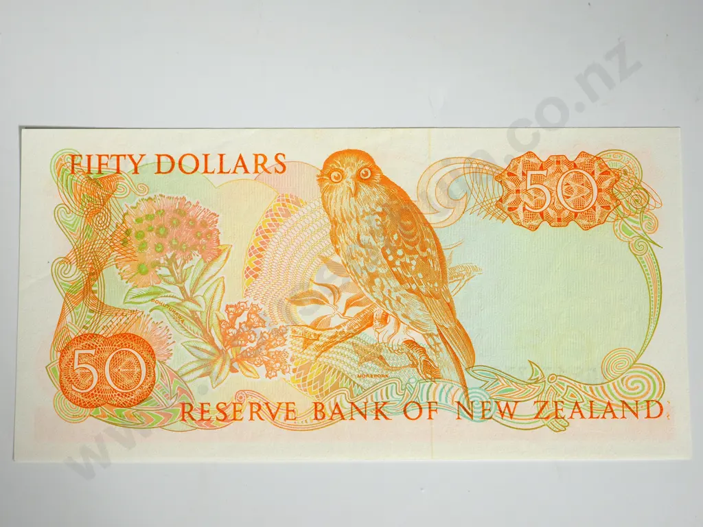RESERVE BANK OF NEW ZEALAND FIFTY DOLLARS BRASH T 1 UNC Image 1++