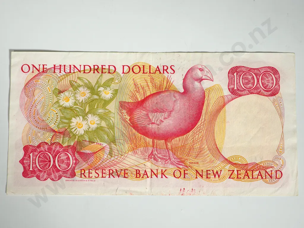 RESERVE BANK OF NEW ZEALAND ONE HUNDRED DOLLARS RUSSELL VF Image 1++