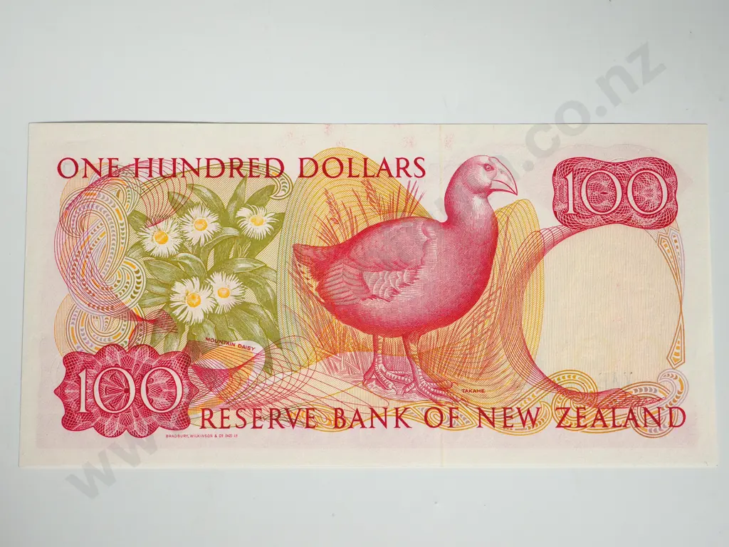RESERVE BANK OF NEW ZEALAND ONE HUNDRED DOLLARS RUSSELL UNC Image 1++
