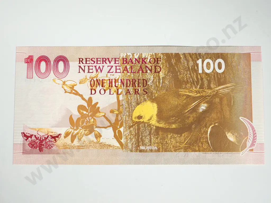 RESERVE BANK OF NEW ZEALAND ONE HUNDRED DOLLARS ZZ BRASH T I UNC Image 1++