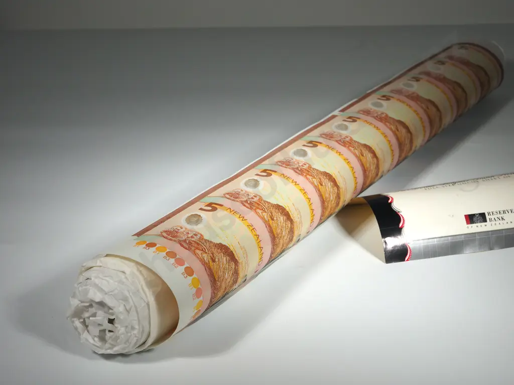 UNCUT SHEET OF 40 X FIVE DOLLARS BRASH T II 1992 Image 1++