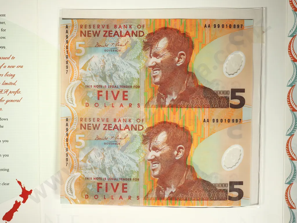 UNCUT PAIR OF FIVE DOLLARS BRASH T IV 1999 Image 1++