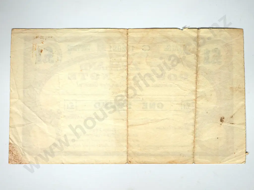 NEW ZEALAND POSTAL NOTE FOR ONE POUND 1966 Image 1++