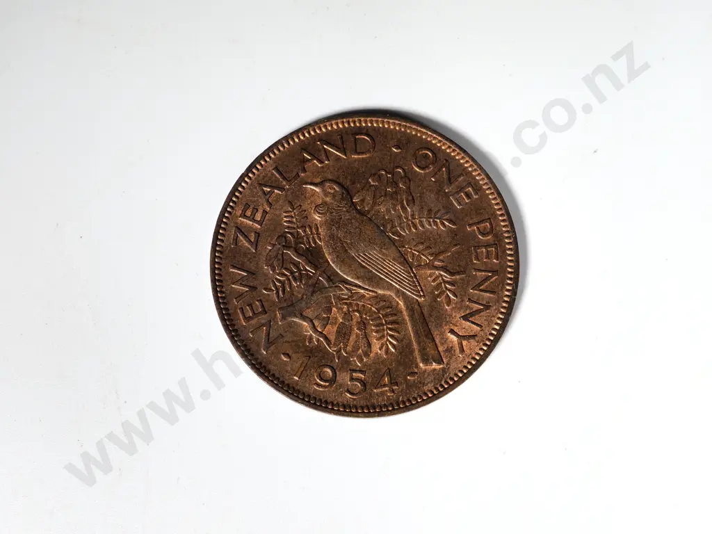 5 X 1954 PENNIES EF Image 1++