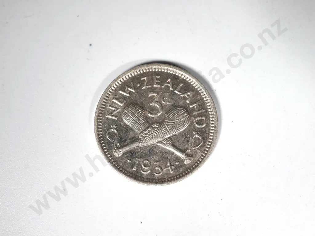 10 X 1934 THREEPENCES EF + Image 1++