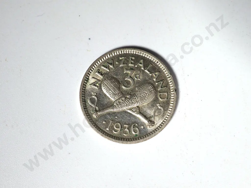 10 X 1936 THREEPENCES EF + Image 1++