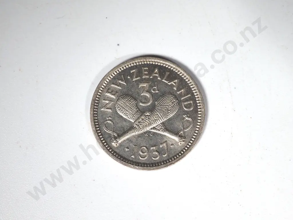 10 X 1937 THREEPENCES EF + Image 1++