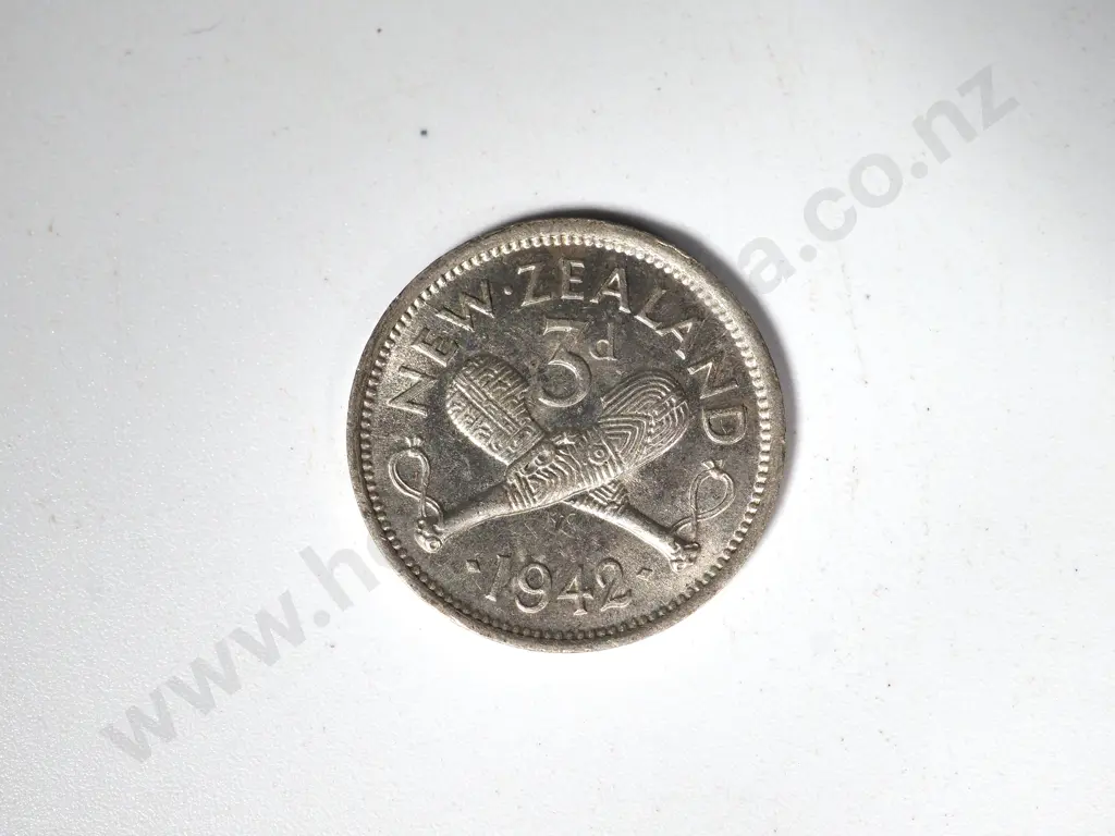 10 X 1942 THREEPENCES EF + Image 1++