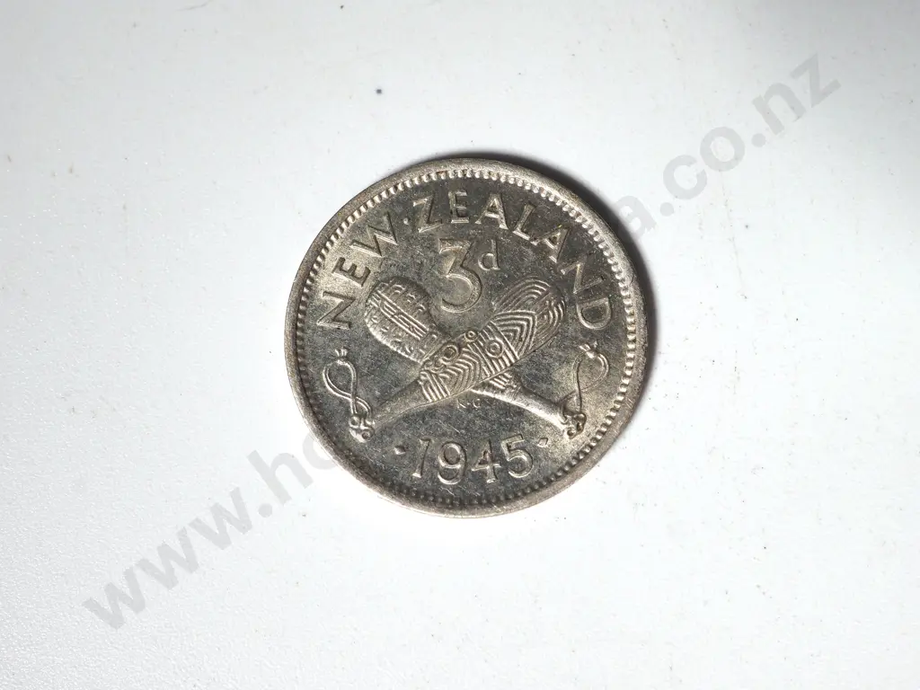 10 X 1945 THREEPENCES A.U - UNC Image 1++