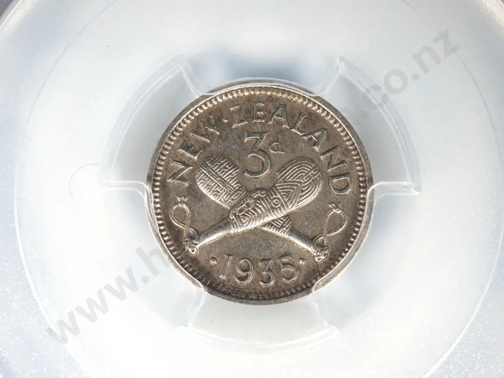 1935 THREEPENCE A.UNC AU58 Image 1++