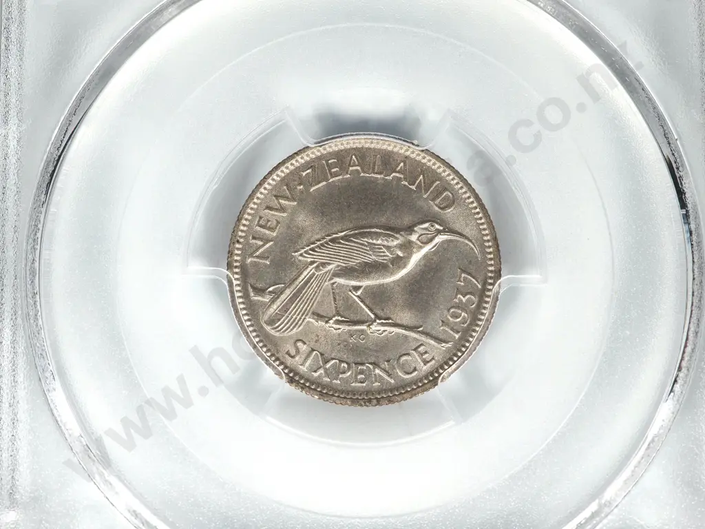 1937 SIXPENCE UNC MS64 Image 1++