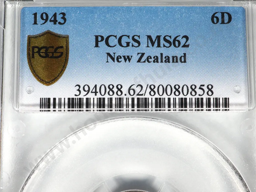 1943 SIXPENCE UNC MS62 Image 1++