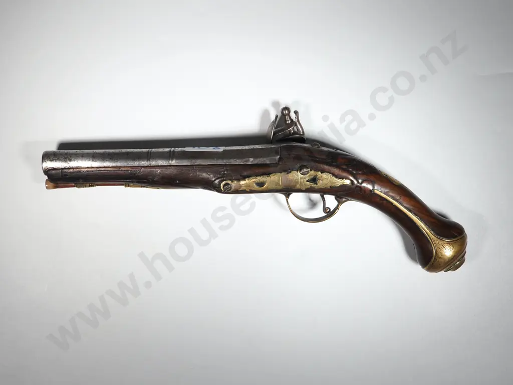 Flintlock Pistol. Brass Mounts. Image 1++