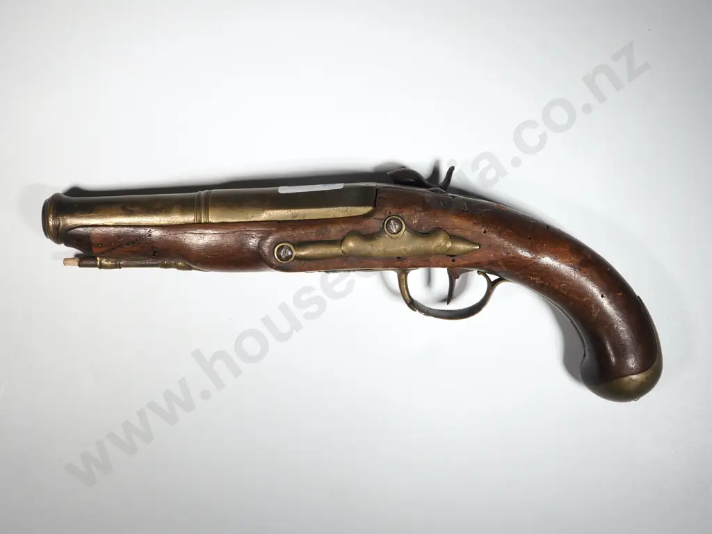 Percussion Pistol. Brass Mounts. Image 1++