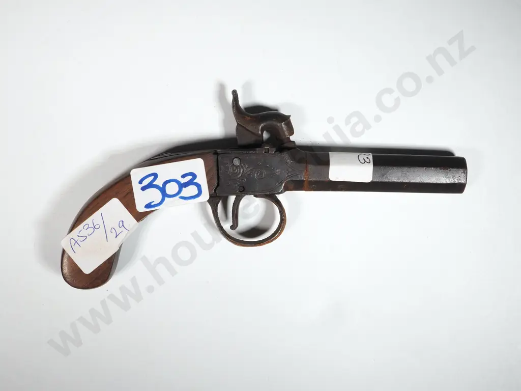 Percussion Pocket Pistol. Steel Mounts. Image 1++