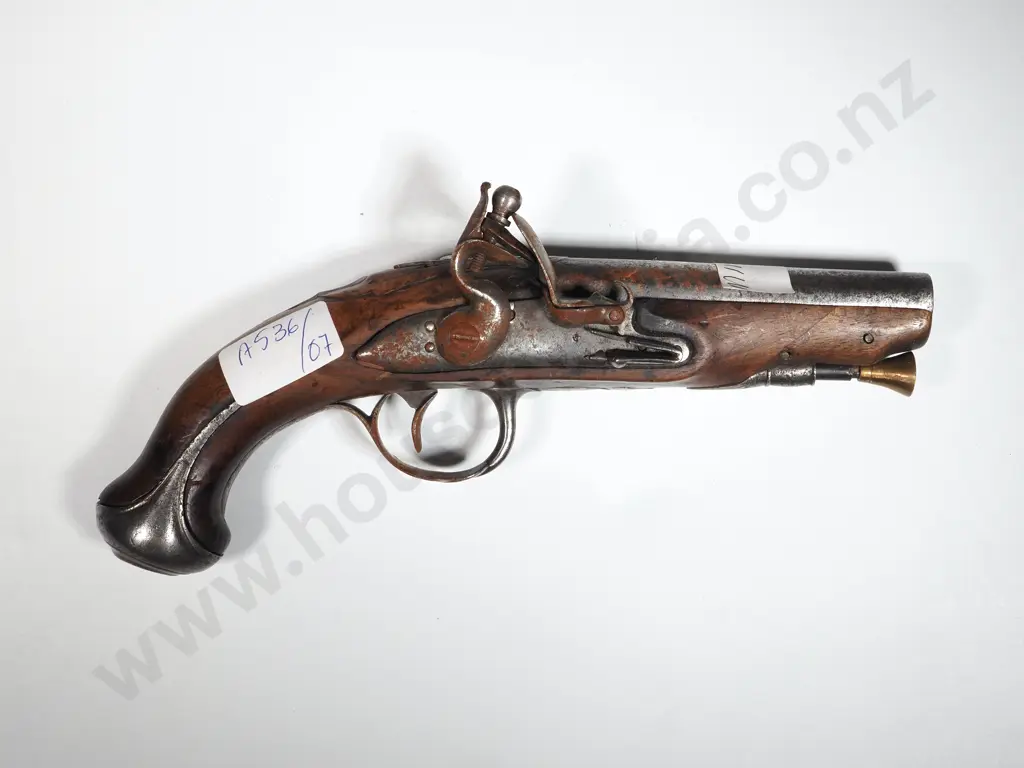 Flintlock Pistol. Steel Mounts. Image 1++