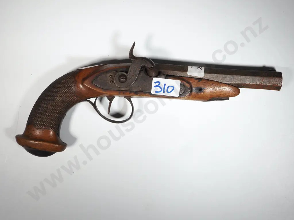 Percussion Pistol. Steel Mounts. Image 1++