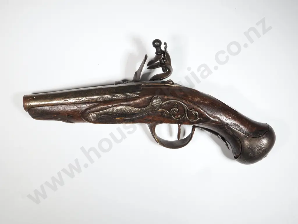 Flintlock Pistol. Steel Mounts. Image 1++