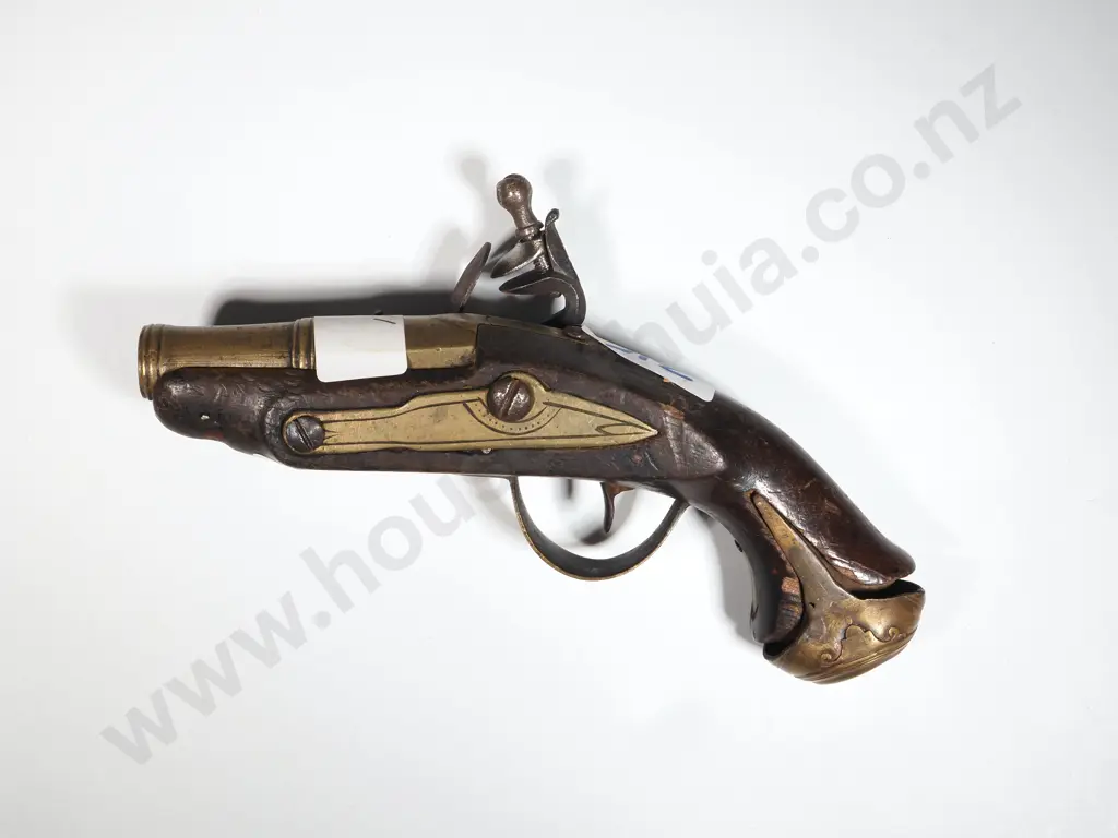 Flintlock Pistol. Brass Mounts. Image 1++