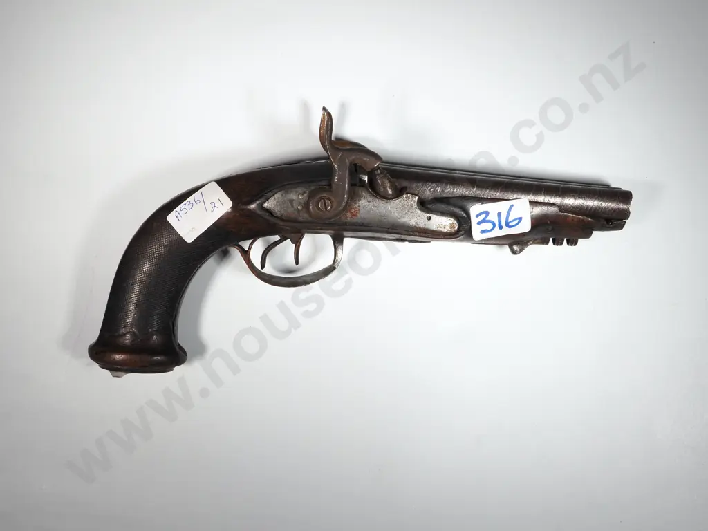 Double Barrel  Percussion Pistol. Image 1++