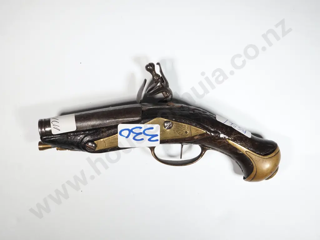 Flintlock Pistol. Brass Mounts. Image 1++