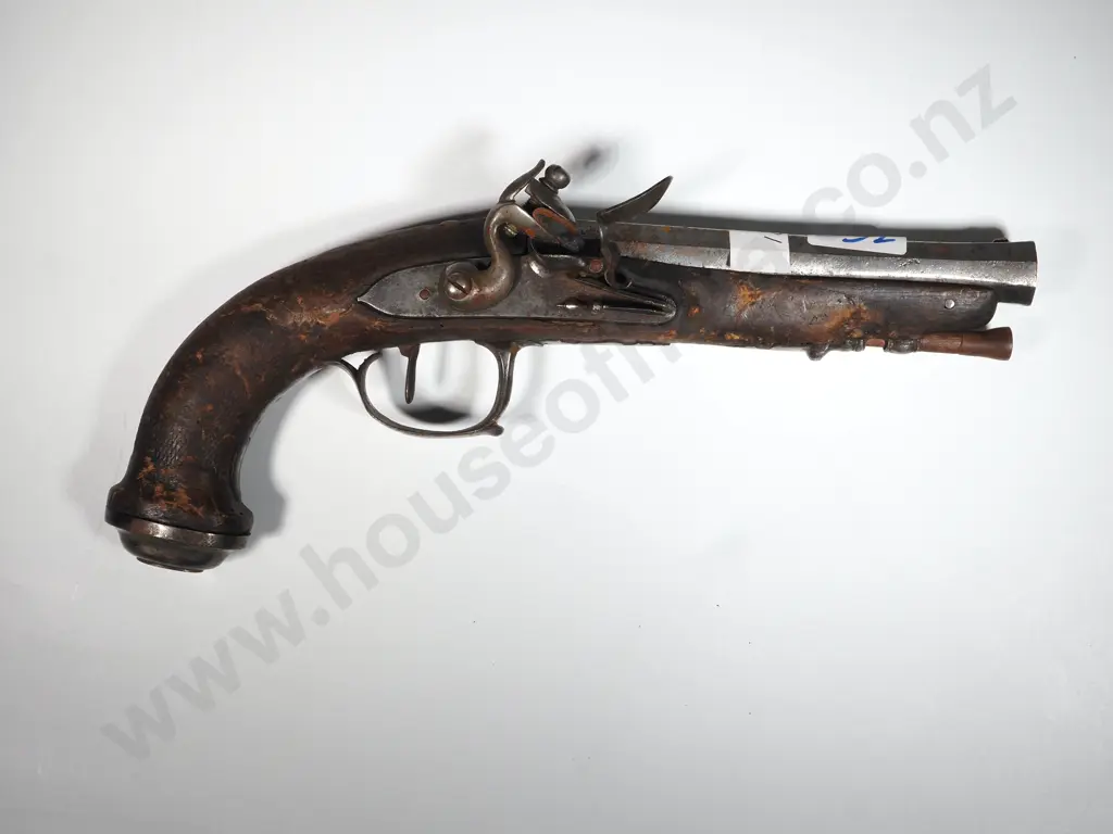 Flintlock Pistol. Steel Mounts. Image 1++
